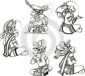 Mayan characters photo