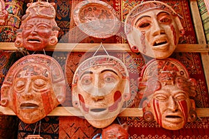 Mayan clay masks