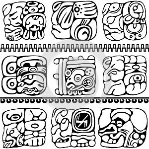 Mayan Glyphs Set