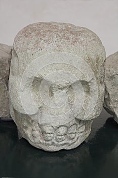 Mayan head sculpture