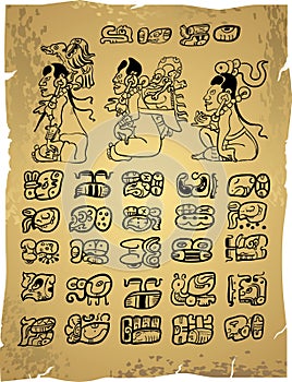 Mayan hieroglyphs