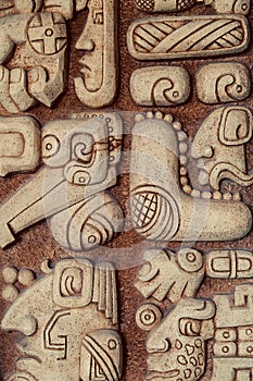 Mayan Hieroglyphs Detail