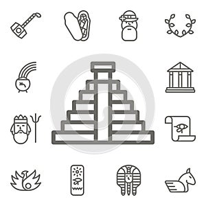 Mayan icon. Mythology icons universal set for web and mobile