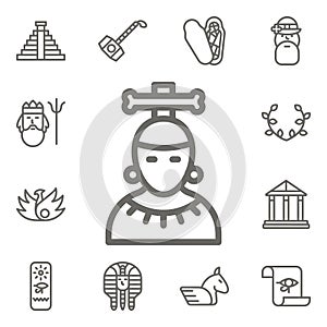 Mayan icon. Mythology icons universal set for web and mobile
