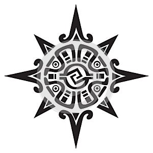 Mayan or Incan symbol of a sun or star