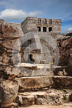Mayan Main Temple Ruins in Tulum