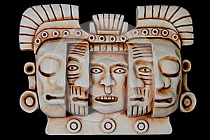 Mayan masks artifact photo