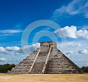 Mayan pyramid in Chichen-Itza, Mexico