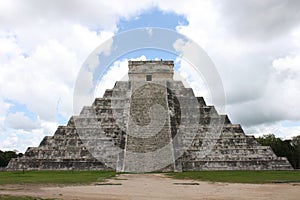Mayan Pyramid in Chichen-Itza Mexico
