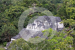 Mayan pyramid ruins in yaxha s
