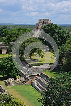 Mayan pyramid in Uxmal