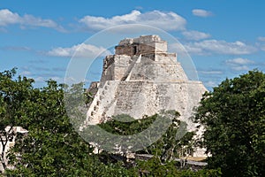 Mayan pyramid. Uxmal, Mexic