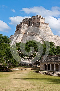 Mayan pyramid in Uxmal, Mexico