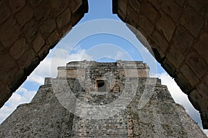 Mayan pyramid in Uxmal,Mexico