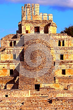 Mayan pyramids in Edzna campeche mexico IX