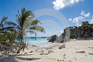 Mayan ruins and exotic beach