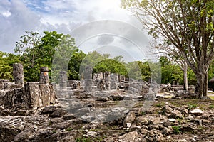 The Mayan ruins of San Gervasio on Cozumel Island