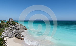 Mayan ruins in Tulum beach, Mexico