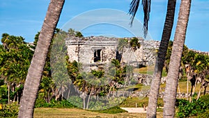 Mayan Ruins in Tulum at the Tulum Archeological Zone