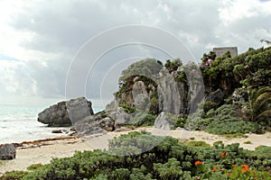 Mayan ruins in Tulum, YucatÃ¡n Peninsula, Mexico