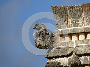 Mayan sculptur of Uxmal`s site photo