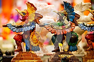 Mayan souvenir statues