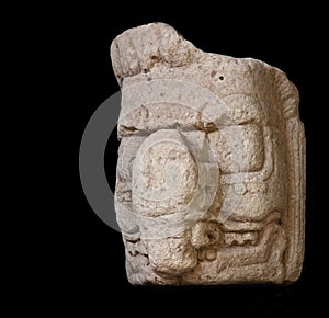Mayan stone head carving, CopÃ¡n