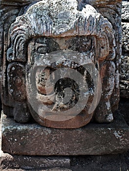 Mayan Stone Head Sculpture