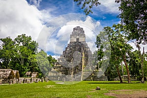 Mayan Temple I Gran Jaguar at Tikal National Park - Guatemala