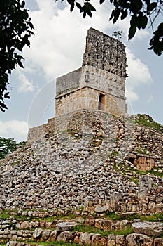 Mayan Temple in Labna Yucatan Mexico