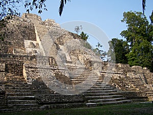 Mayan temple. Lamanai photo