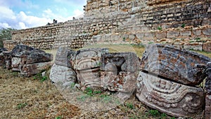 Mayans ruines in the floor