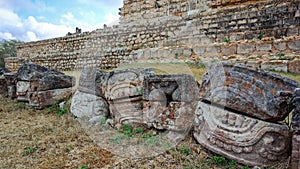Mayans ruines in the floor photo