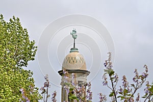 Mayflower monument in Southampton England UK