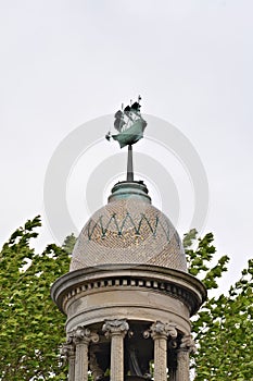 Mayflower monument in Southampton England UK