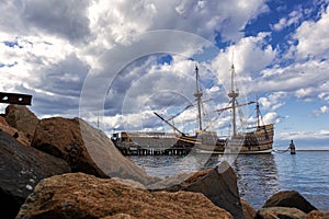 The Mayflower in Plymouth Massachusetts