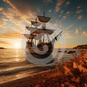 Mayflower\'s Historic Landfall: Reaching Cape Cod\'s Shores