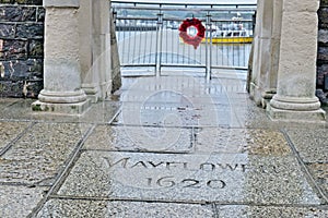 Mayflower Steps Memorial and Lookout Plymouth England UK