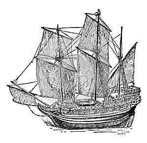 The Mayflower vintage illustration