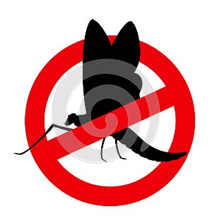 Mayfly Insect Restriction Sign