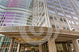 The Mayo Clinic Entrance and Sign