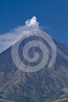 Mayon Volcano Peak Smoking