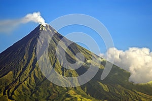 Mayon Volcano Smoking
