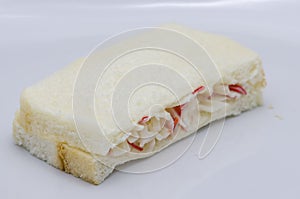 Mayonnaise crab sandwich photo