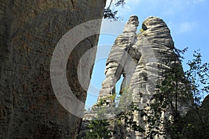 Mayor and his wife in Rock town Adrspach photo