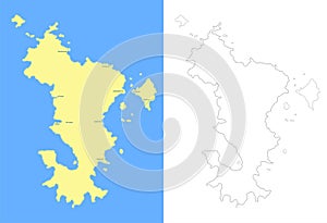 Mayotte island map - cdr format