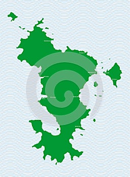 Mayotte island map - cdr format