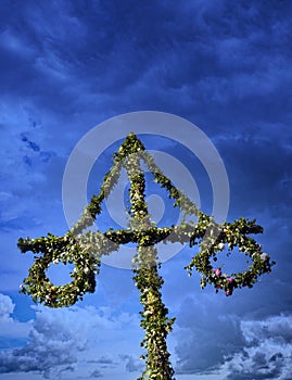 Maypole at midsummer festival