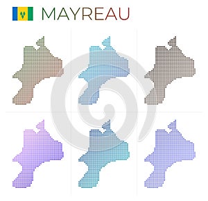 Mayreau dotted map set.