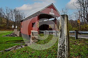Mays Covered Bridge in Western Pennsylvania photo